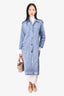 Louis Vuitton Blue Monogram Trench Size 36 (missing belt)