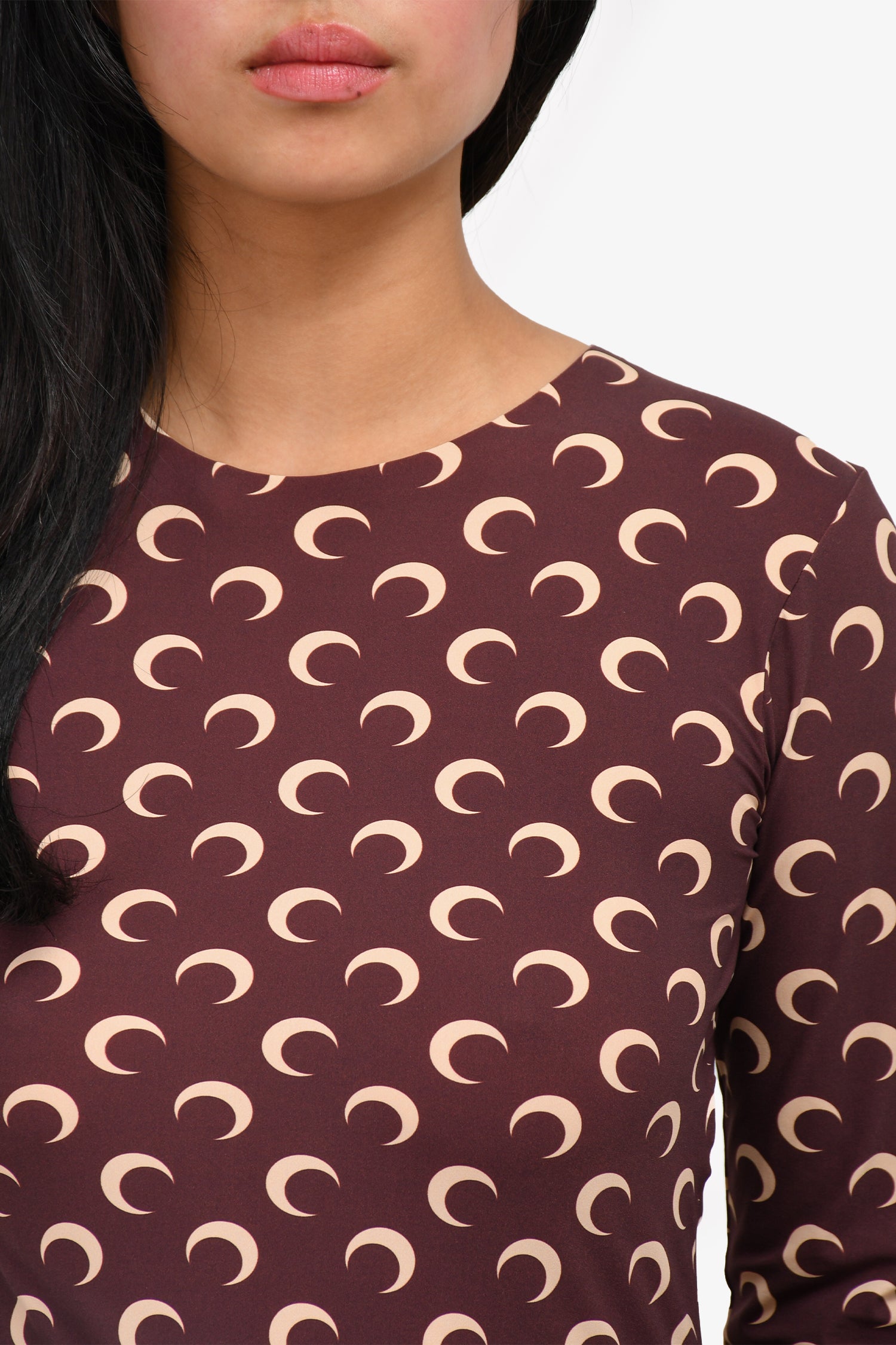 Marine Serre Brown Crescent Moon Top Size L – Mine & Yours