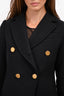 Proenza Schouler Black Wool/Cashmere Gold Buttoned Peacoat Size 0