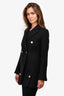 Proenza Schouler Black Wool/Cashmere Gold Buttoned Peacoat Size 0