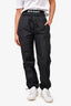 Palm Angels Black Nylon Jogger Pants with Logo Waistband Size M