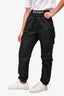 Palm Angels Black Nylon Jogger Pants with Logo Waistband Size M