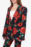 Nissa Black/Red Rose Pantsuit Size 2