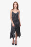 Caroline Constas Black Silk Polka-Dot Dress Size XS