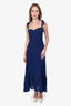 Reformation Blue Tie-Strap Midi Dress Size 0
