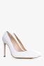 Stuart Weitzman White Leather Heels Size 7