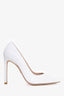 Stuart Weitzman White Leather Heels Size 7