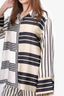 L'Academie White/Black Stripe Top and Pant Set Size XXS
