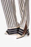 L'Academie White/Black Stripe Top and Pant Set Size XXS