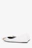 Balenciaga White BB Square Knife Ballet Flats Size 36