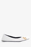 Balenciaga White BB Square Knife Ballet Flats Size 36