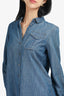 Brunello Cucinelli Dark Denim Long Sleeve Top Size XS