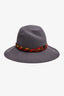 Maison Michel Grey Fedora Hat Size L