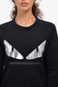 Fendi Black Monster Zip Pocket Dress Size 42