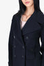 Burberry London Virgin Wool Black Pea Coat Size 6