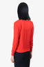 Isabel Marant Orange Alpaca Long Sleeve Distressed Seam Sweater Size 40