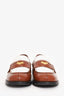 Miu Miu Brown/White Leather Penny Loafers Size 37