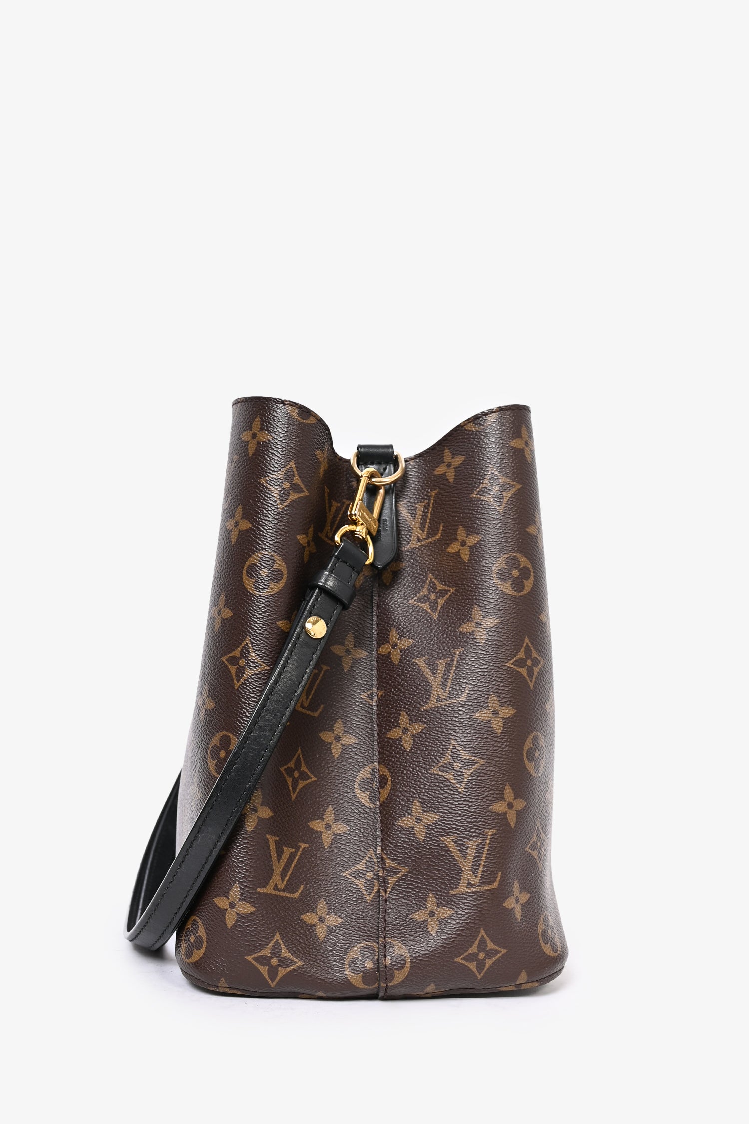 Louis Vuitton 2018 Monogram Canvas Black Leather Trimmed NéoNoé MM
