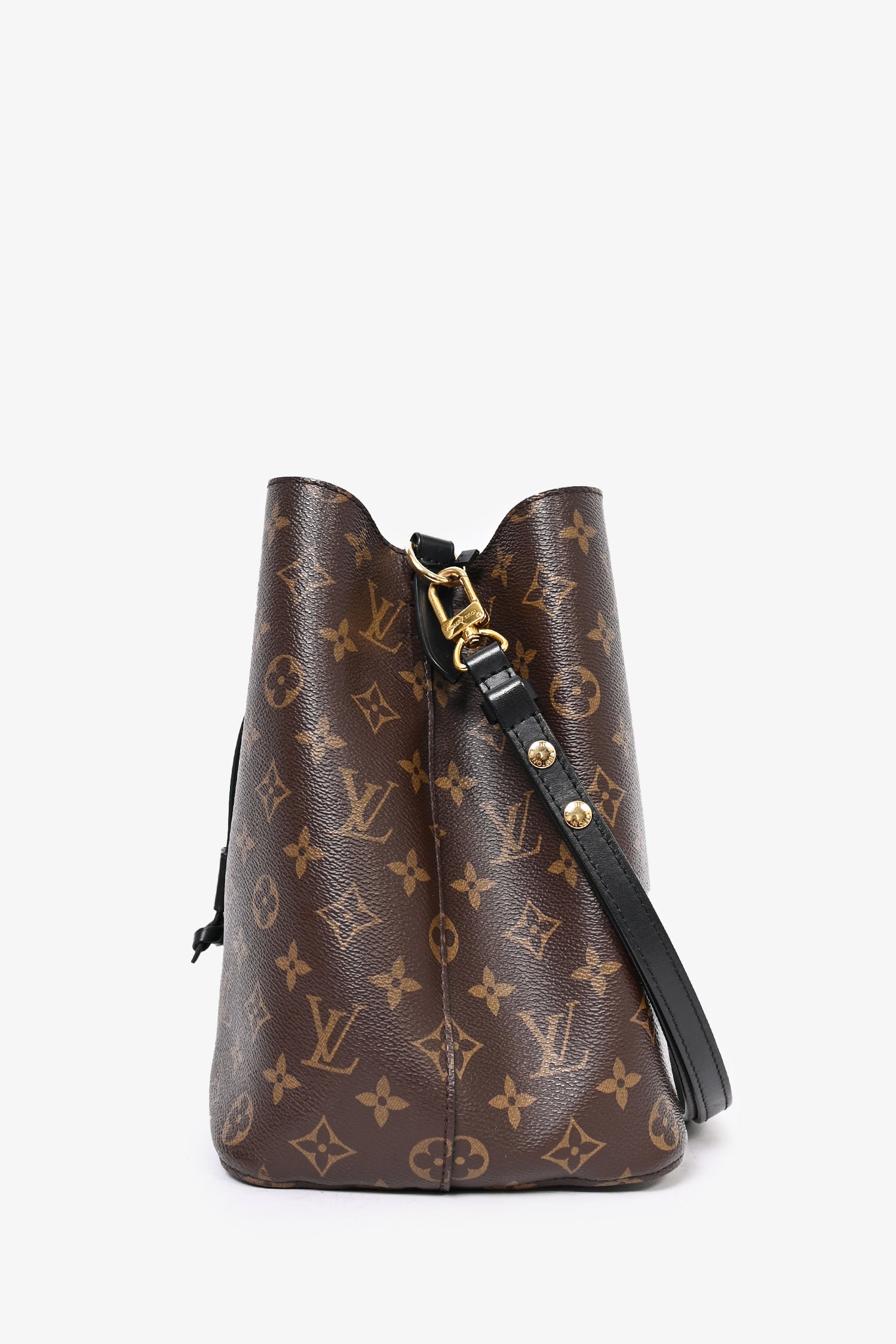ＭＭ１８【Luis Vuitton】 Louis Vuitton 2018 Monogram Canvas Black Leather Trimmed NéoNoé MM