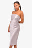 Samsoe Samsoe Grey Satin Sleeveless 'Saelina' Dress Size XS