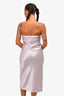 Samsoe Samsoe Grey Satin Sleeveless 'Saelina' Dress Size XS