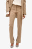 Samsoe Samsoe Beige Pinstripe Oversized Blazer (Size XXS) + Straight Leg Trouser (Size XS) Suit