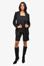 Samsoe Samsoe Black/Red Pinstripe 3 Piece Blazer/Short/Tank Set Size XS/XXS