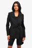 Samsoe Samsoe Black/Red Pinstripe 3 Piece Blazer/Short/Tank Set Size XS/XXS
