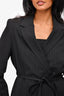 Samsoe Samsoe Black/Red Pinstripe 3 Piece Blazer/Short/Tank Set Size XS/XXS