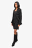 Samsoe Samsoe Black/Red Pinstripe 3 Piece Blazer/Short/Tank Set Size XS/XXS