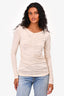 Samsoe Samsoe Beige Ruched 'Ulrika' Top Size XS
