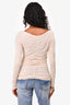 Samsoe Samsoe Beige Ruched 'Ulrika' Top Size XS