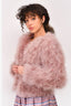 LAMARQUE Pink Feather Jacket Size XS