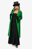 LAMARQUE Green Wool Blend 'Vanessa' Coat with Waist Tie Size S