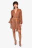 Retrofete Rose Gold Sequin 'Gabrielle' Robe Dress Size S