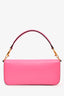 Valentino Pink Leather V Logo Shoulder Bag with Chain