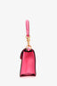 Valentino Pink Leather V Logo Shoulder Bag with Chain