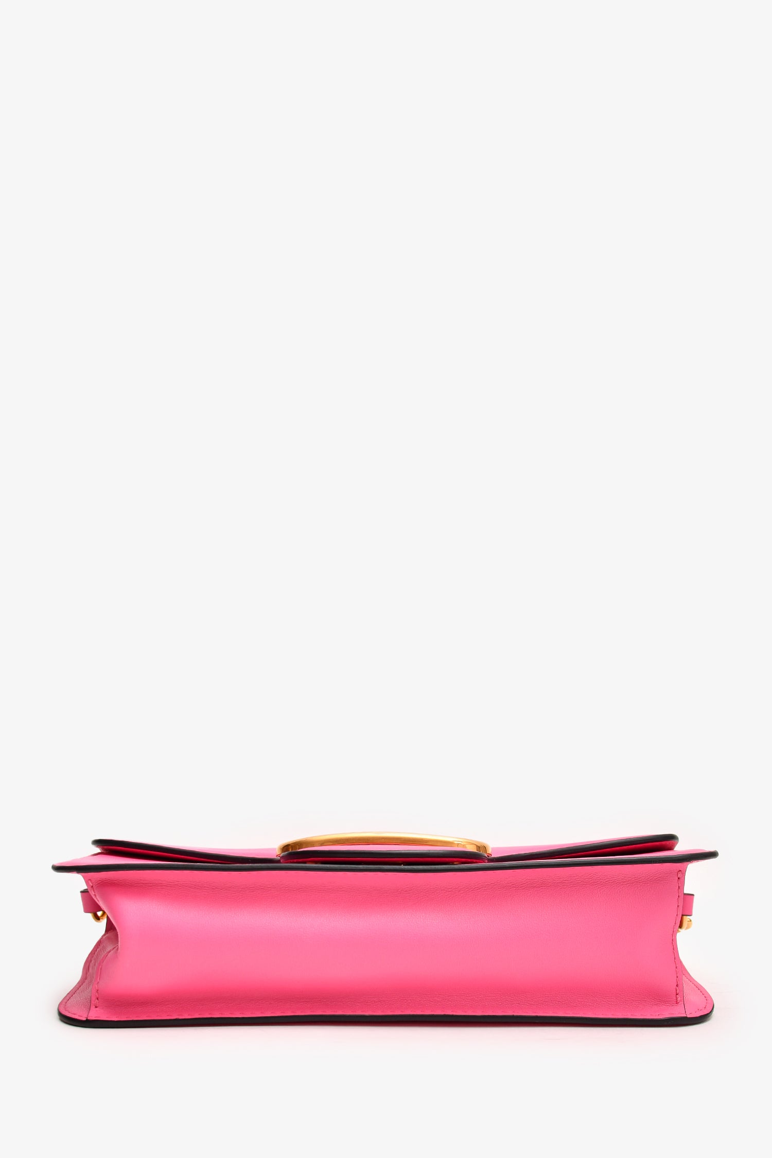 Valentino Pink Leather V Logo Shoulder Bag with Chain – Mine