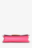 Valentino Pink Leather V Logo Shoulder Bag with Chain