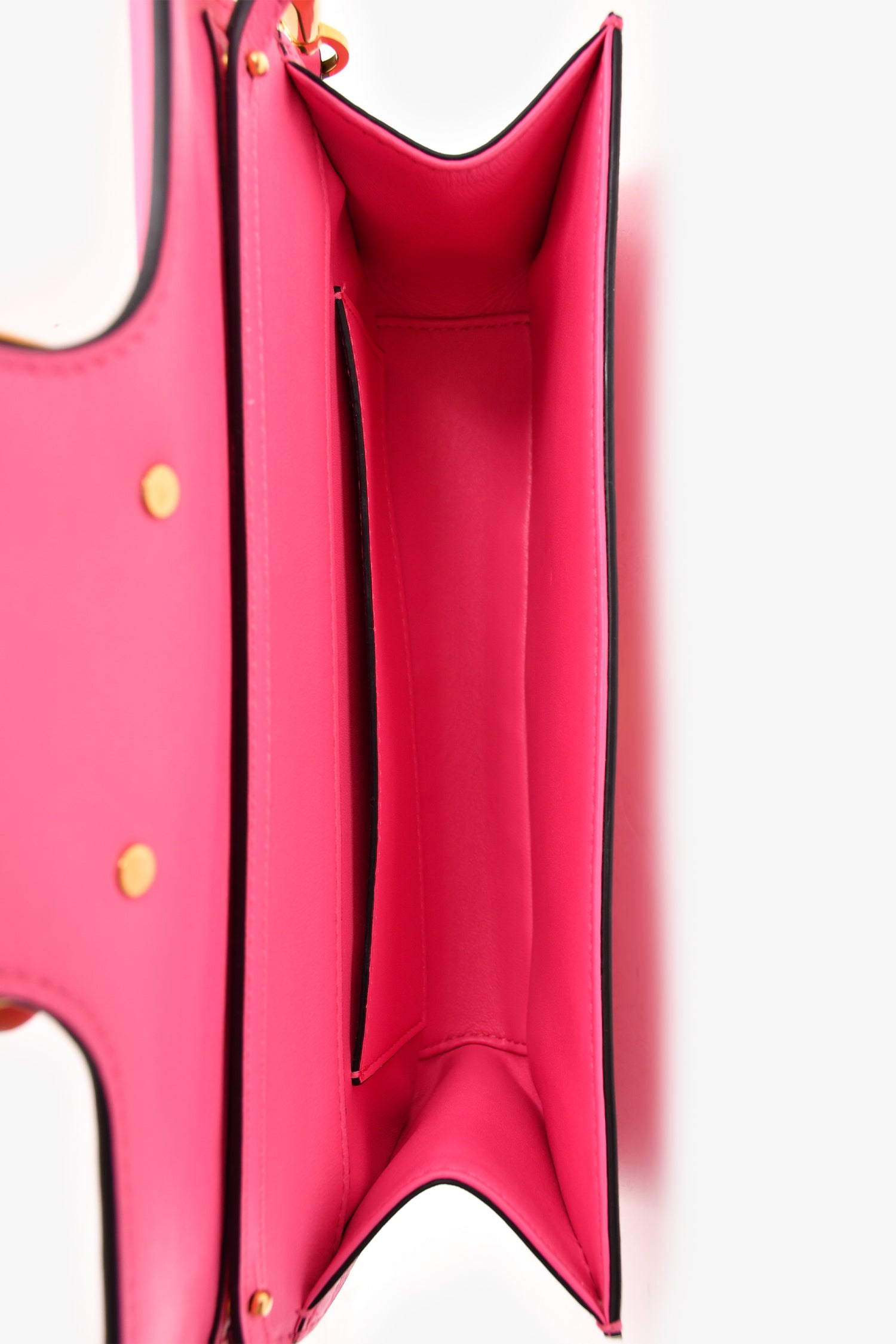 Valentino Pink Leather V Logo Shoulder Bag with Chain – Mine