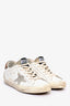 Golden Goose White Crystal Embellished Sneakers Size 37
