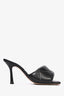 Bottega Veneta Black Padded Intrecciato Heeled Sandal Size 36.5