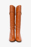 Gucci Brown Leather Horsebit Knee High Boots Size 37