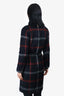 Mackage Black/Red Leather Belted Check Coat Size XS