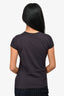 Burberry London Black Embellished Crew Neck Shirt Size S