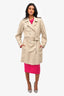 Rag & Bone Brown Frayed Trench Coat with Belt Size 0