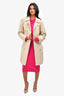 Rag & Bone Brown Frayed Trench Coat with Belt Size 0