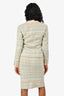 Pre-Loved Chanel™ 05P Pink/Green Tweed Jacket with Midi Skirt Set Size 36