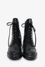 Stuart Weitzman Black Leather 'Mckenzee' Combat Boots Size 6.5