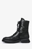 Stuart Weitzman Black Leather 'Mckenzee' Combat Boots Size 6.5